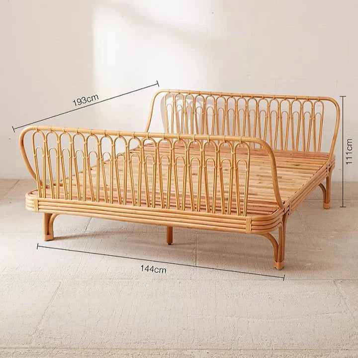 Canoga Double Rattan Bed