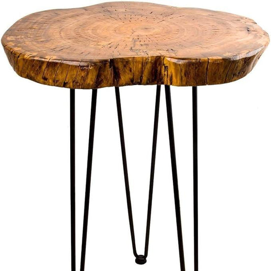 Natural Wood End Table