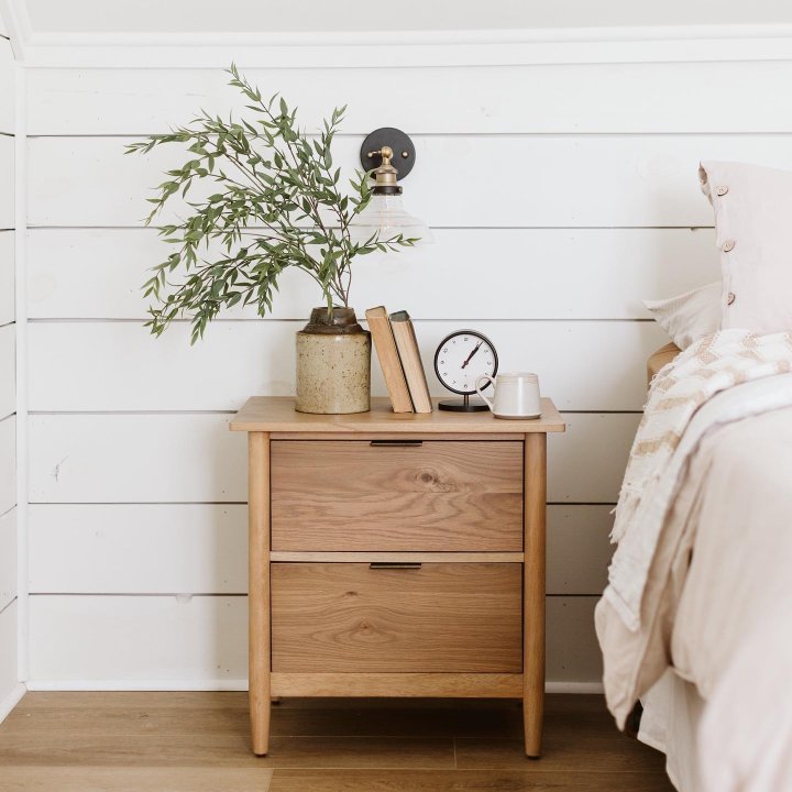 Drawer Modern Wood Nightstand