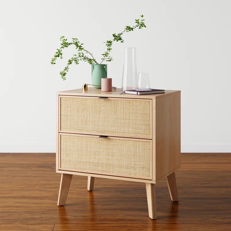 Amani 2 - Drawer Cane Nightstand