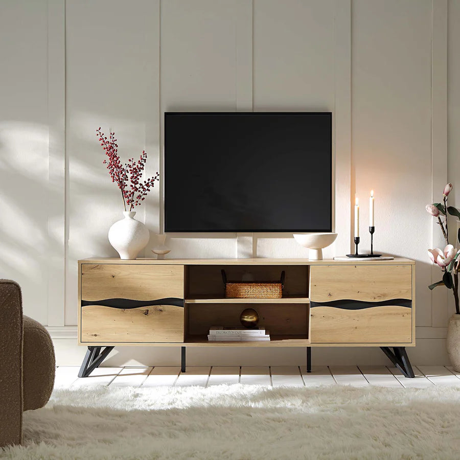 Weston Oak Effect Wide TV Unit