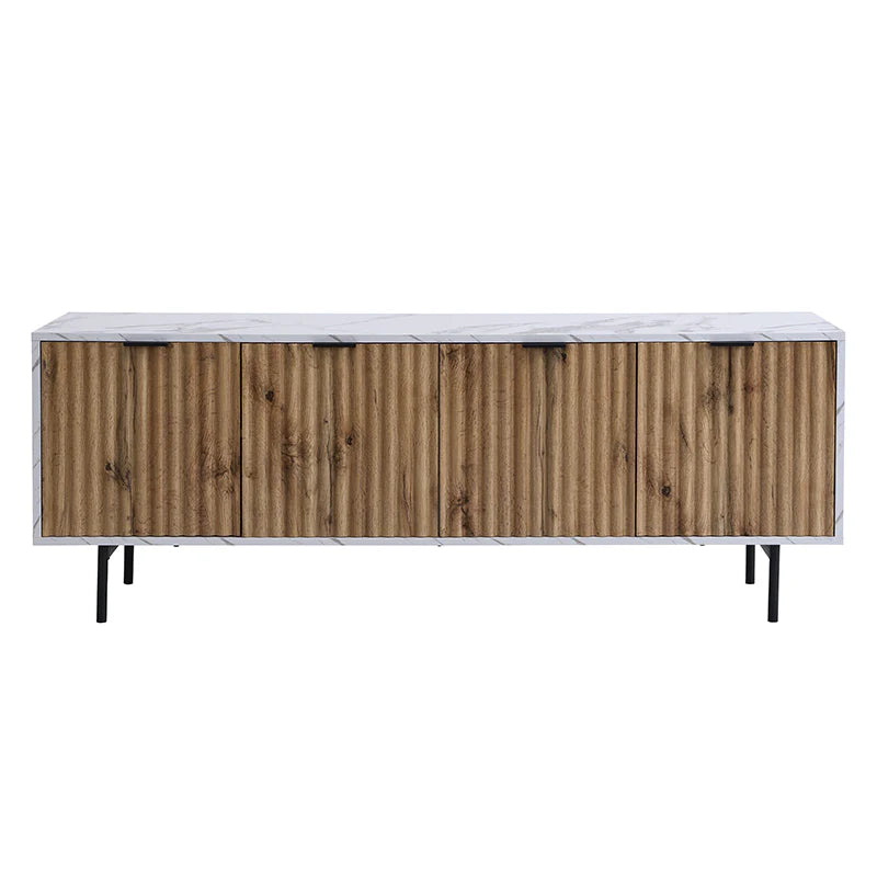 Aspen Oak and Marble Effect 150cm Wide TV Unit