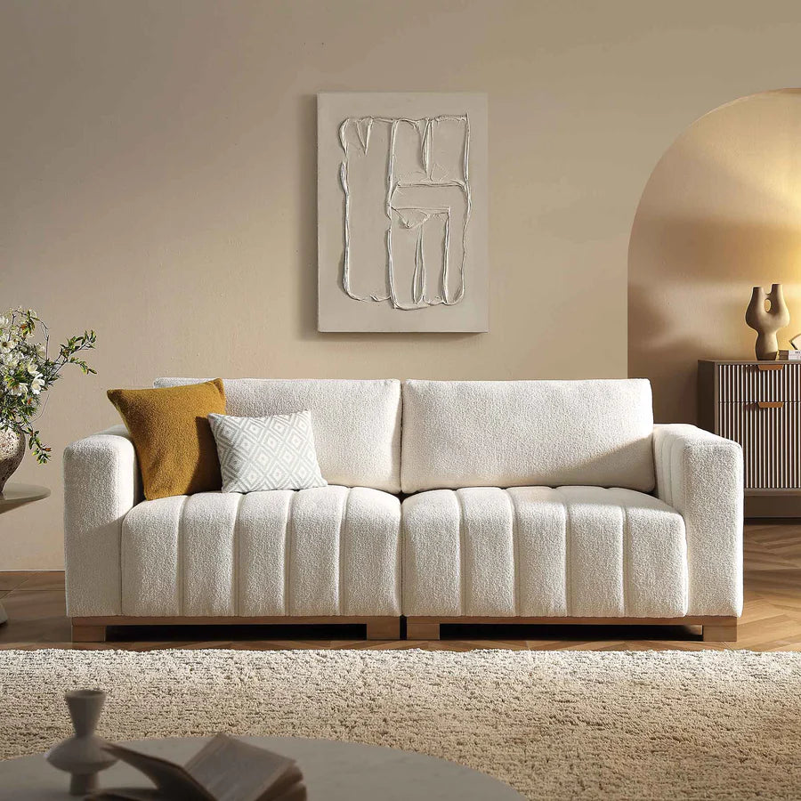 Belsize Beige Boucle Sofa