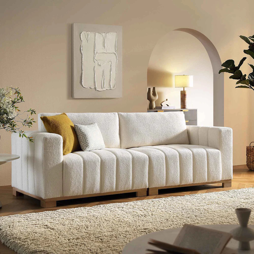 Belsize Beige Boucle Sofa