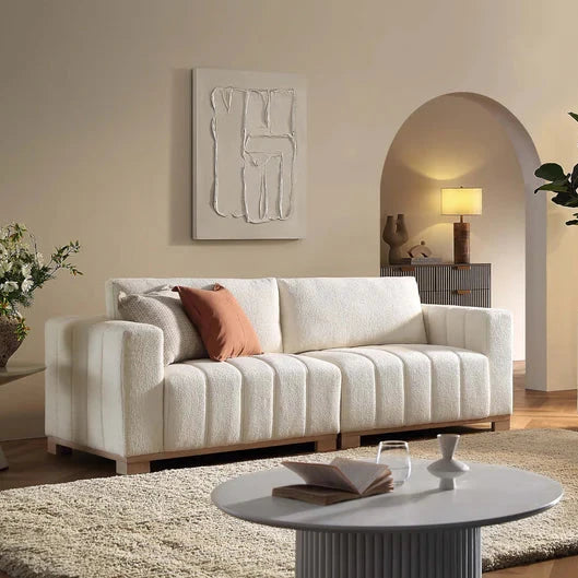 Belsize Beige Boucle Sofa