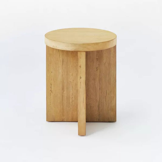 Bluff Park Round Wood Accent Table Natural