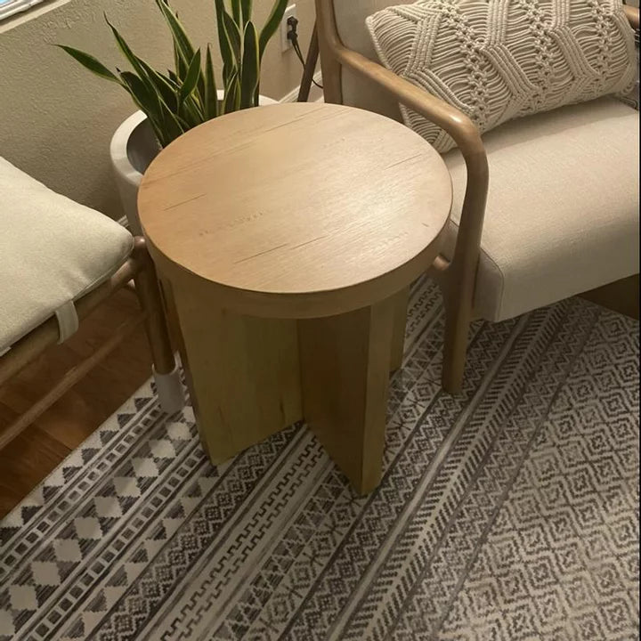 Bluff Park Round Wood Accent Table Natural