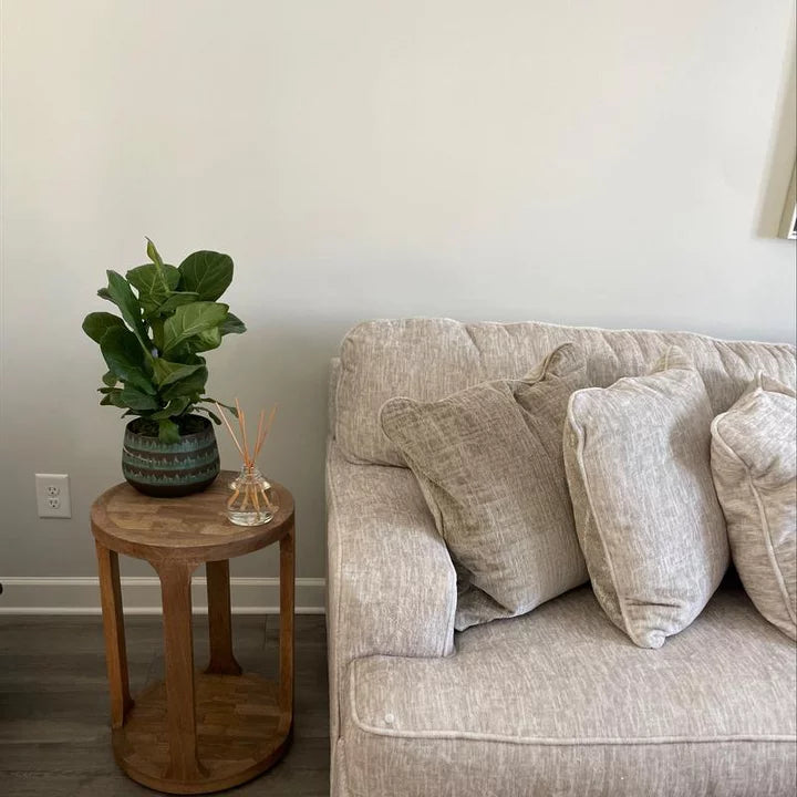 Castalia Round Accent Table Natural Wood