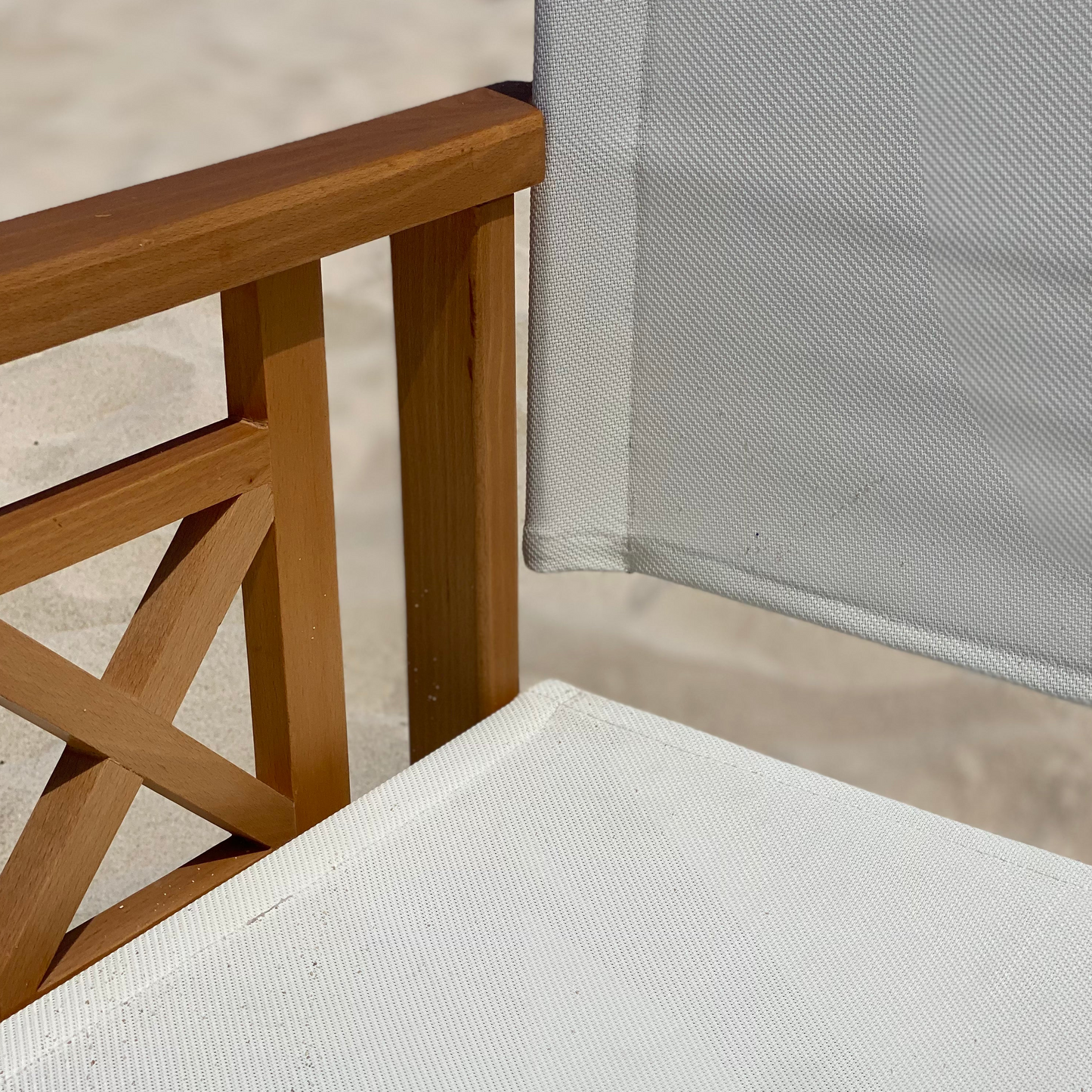 CoastalEase Natural Wood Wrap Beach Chair