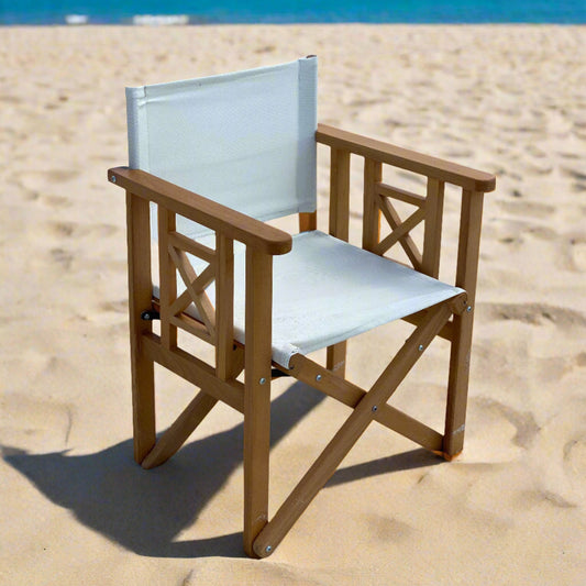 CoastalEase Natural Wood Wrap Beach Chair