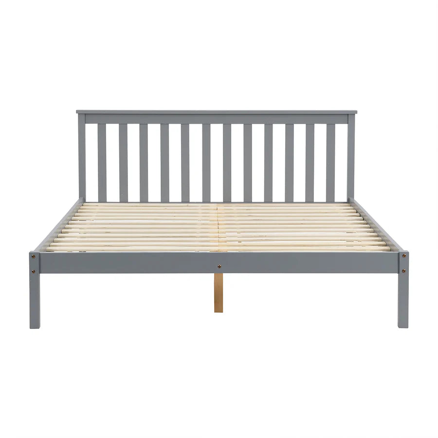 Linnelle Solid Wood Bed Frame in Grey