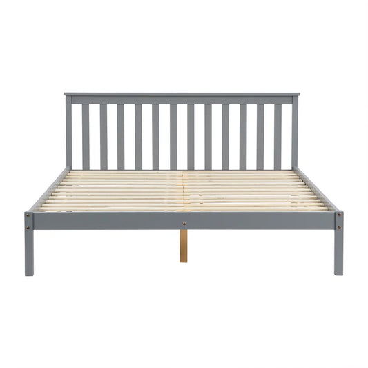 Linnelle Solid Wood Bed Frame in Grey