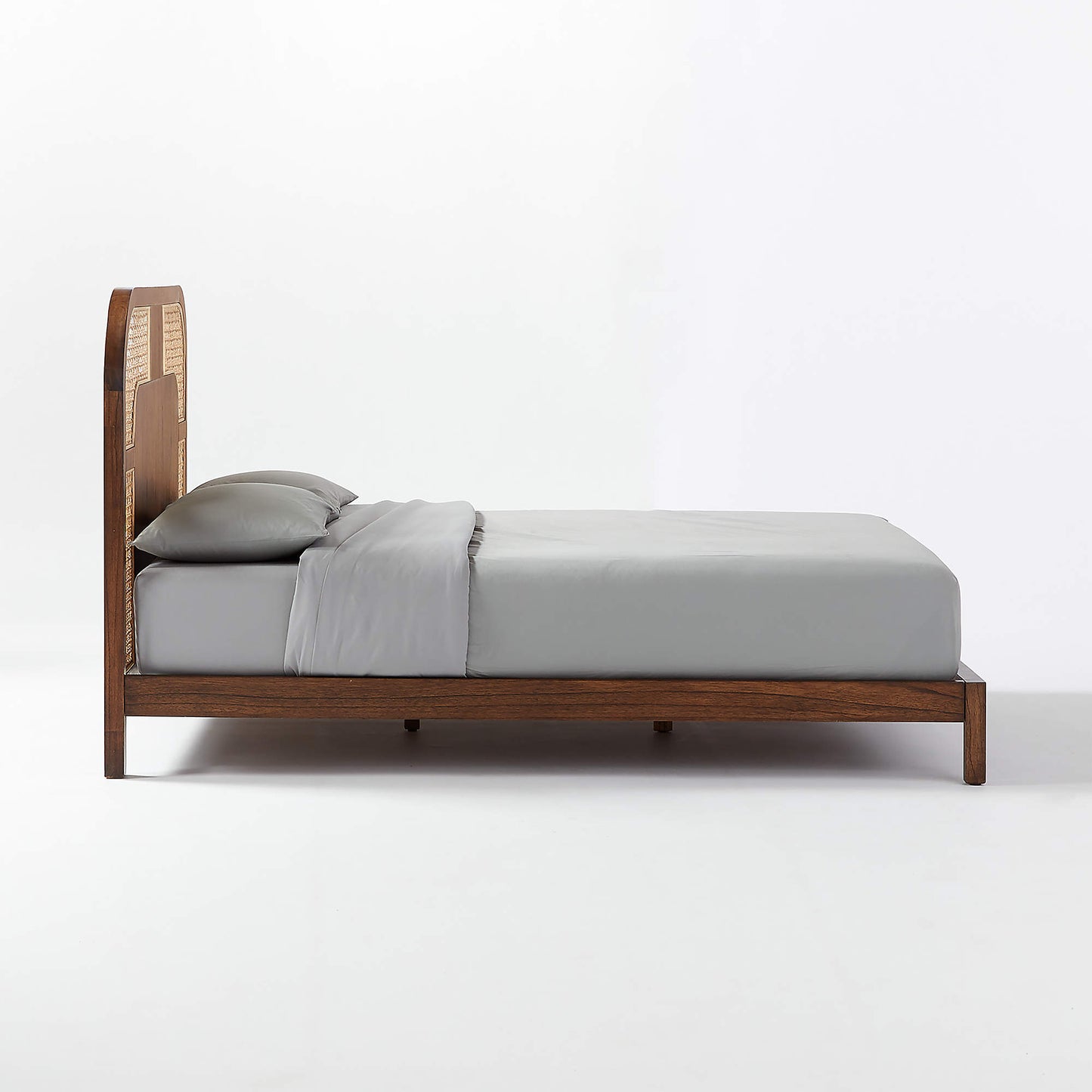 Nadi Wood and Cane Queen Bed