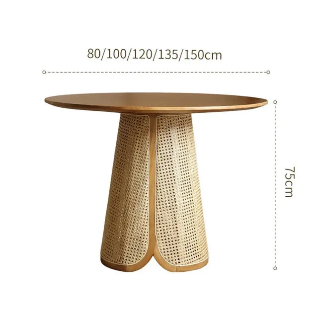 River rattan dining table and chairs