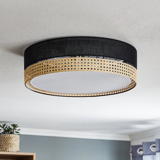 Elegant Boho Rattan Ceiling Shade