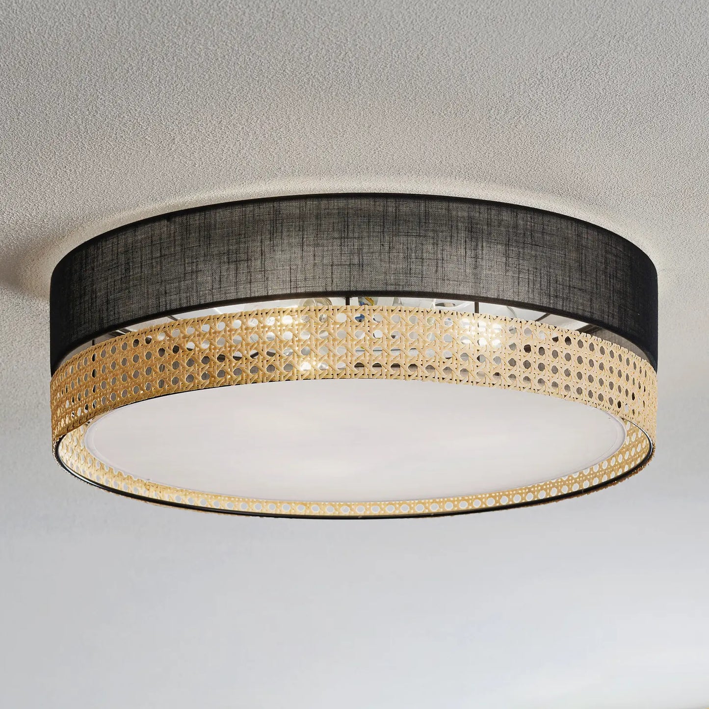 Elegant Boho Rattan Ceiling Shade