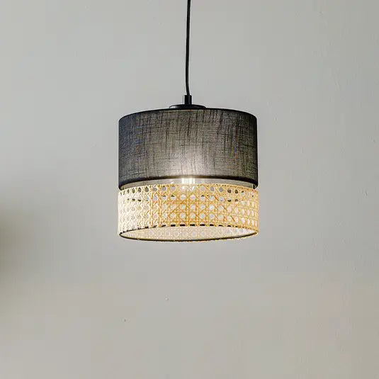 Natural Boho Cane Light Fixture