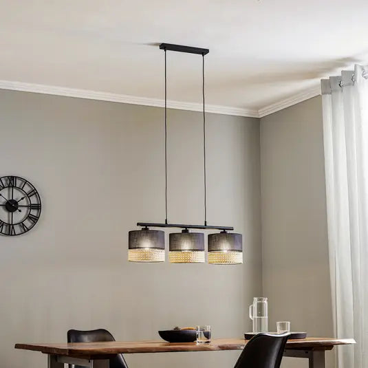 Boho Rustic Rattan Ceiling Lamp