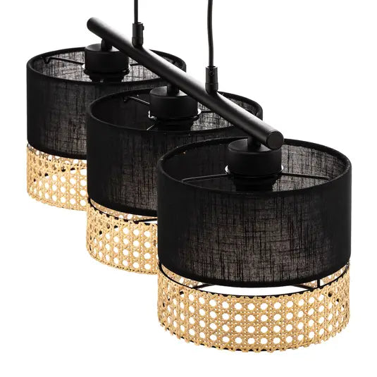 Boho Rustic Rattan Ceiling Lamp
