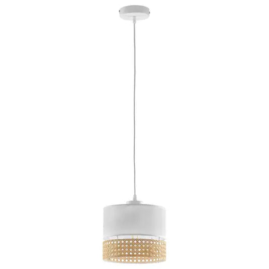Contemporary Boho Cane Pendant Light