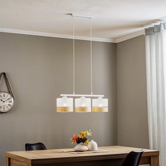 Modern Cane and Rattan Ceiling Light