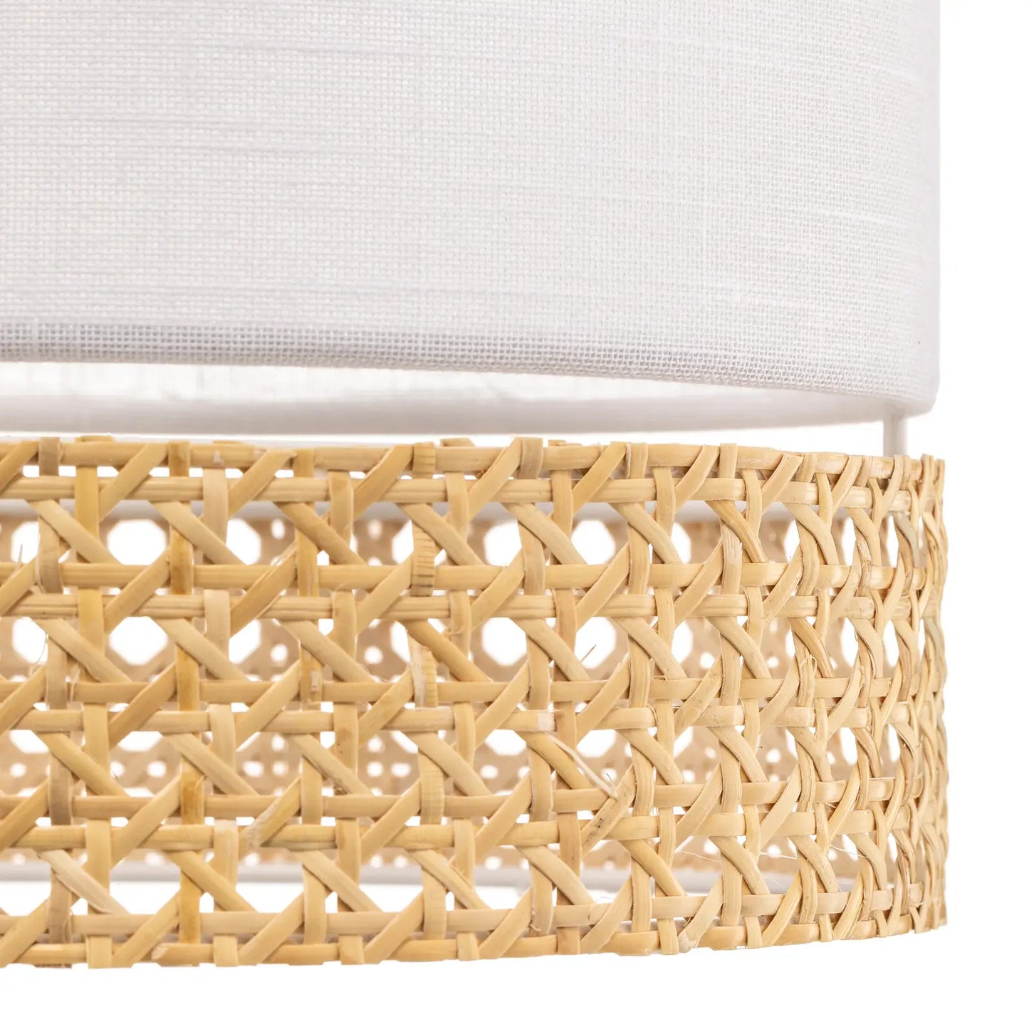 Modern Cane and Rattan Ceiling Light