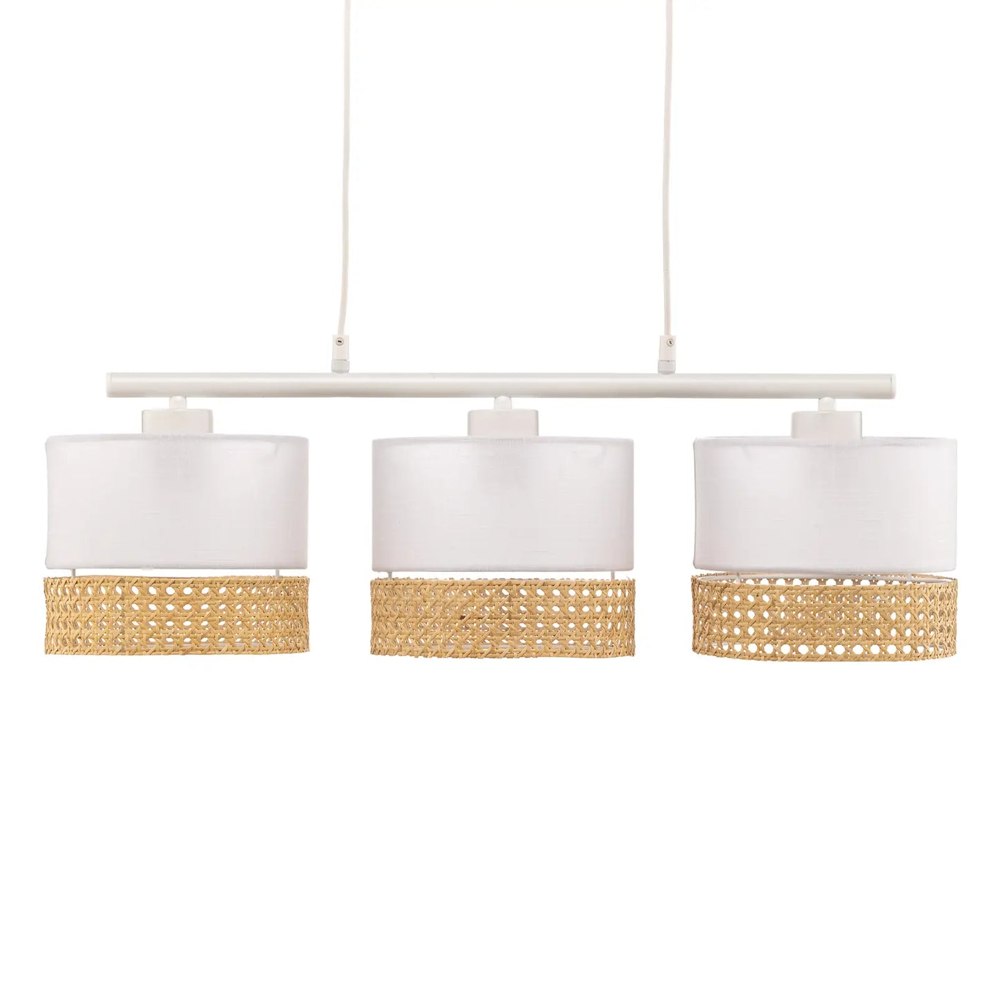 Modern Cane and Rattan Ceiling Light