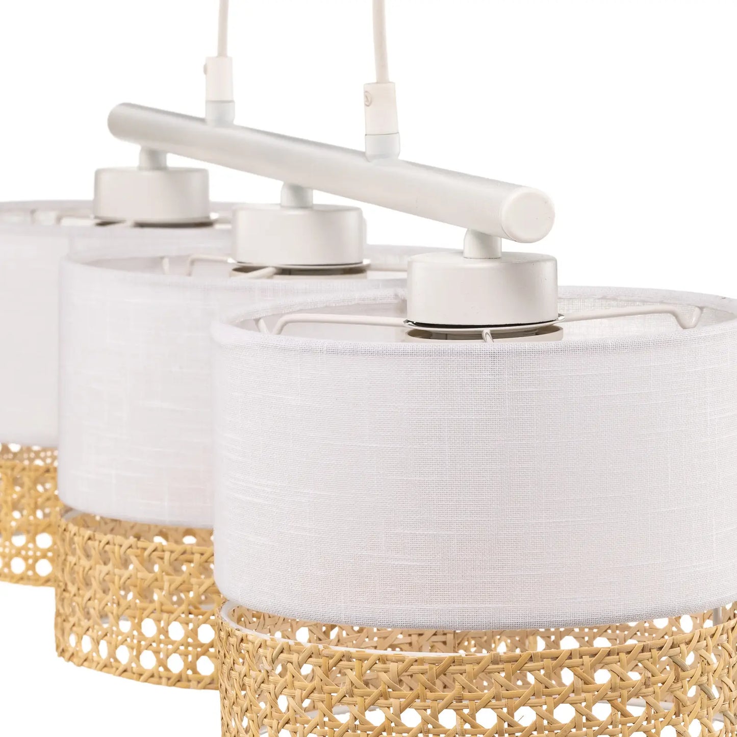 Modern Cane and Rattan Ceiling Light