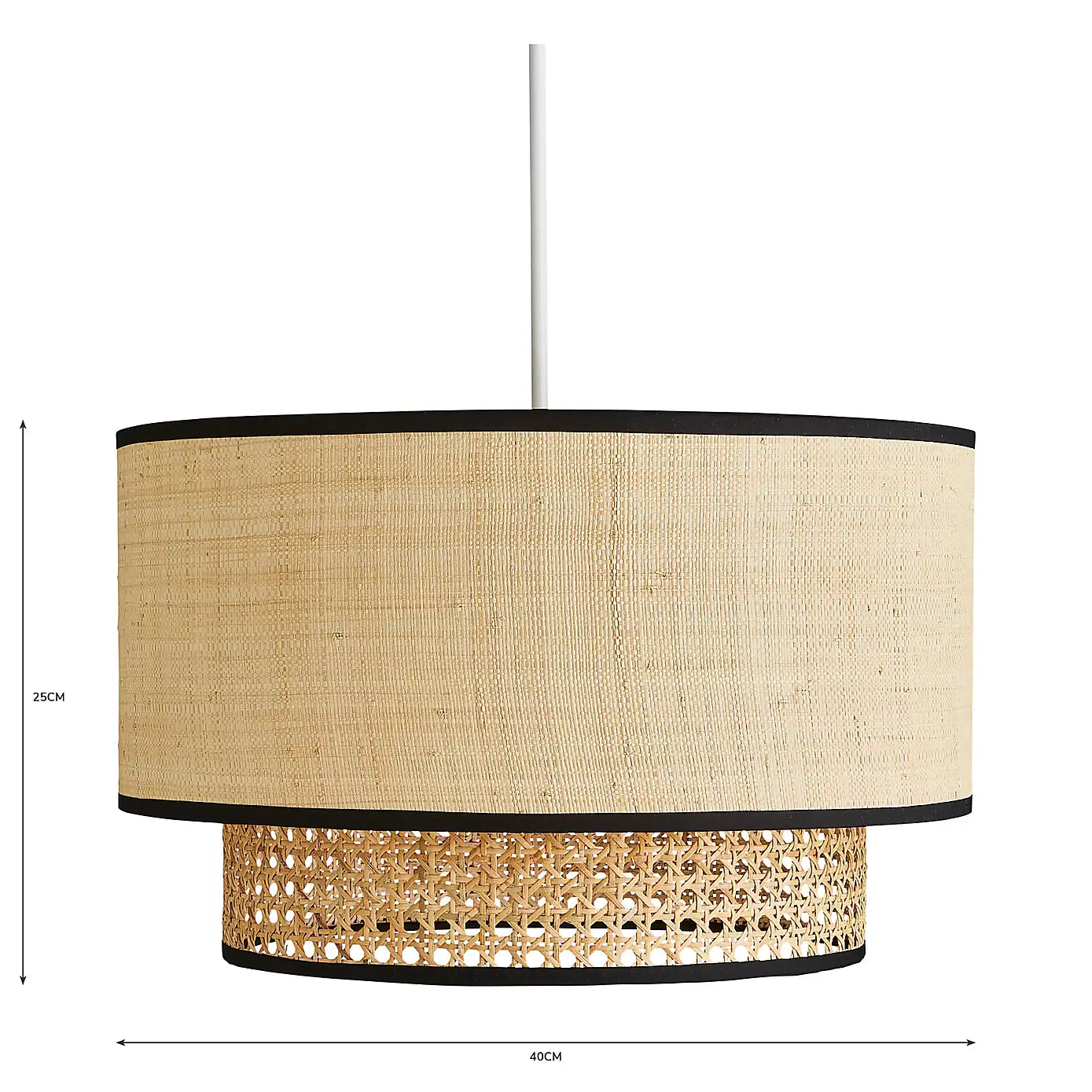 Artisanal Boho Rattan Light Fixture