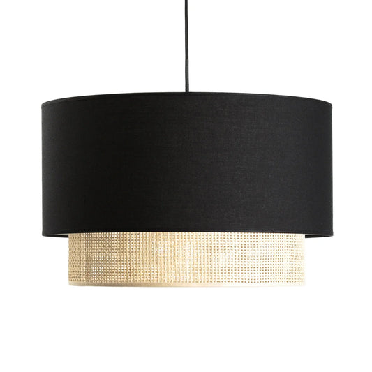 Chic Cane and Rattan Ceiling Lamp