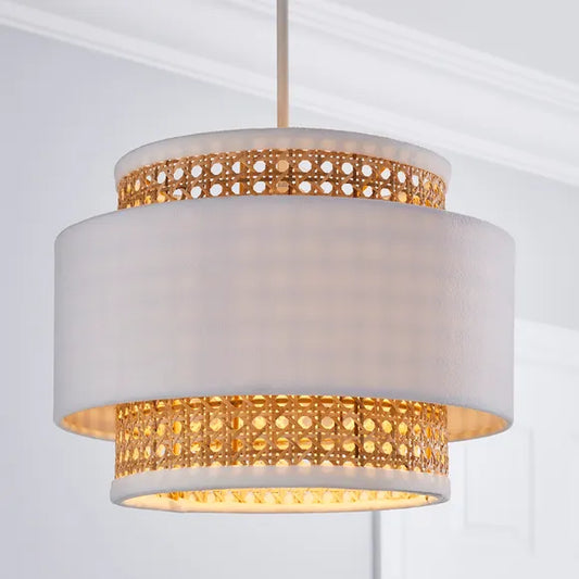 Vintage Style Rattan Boho Lamp