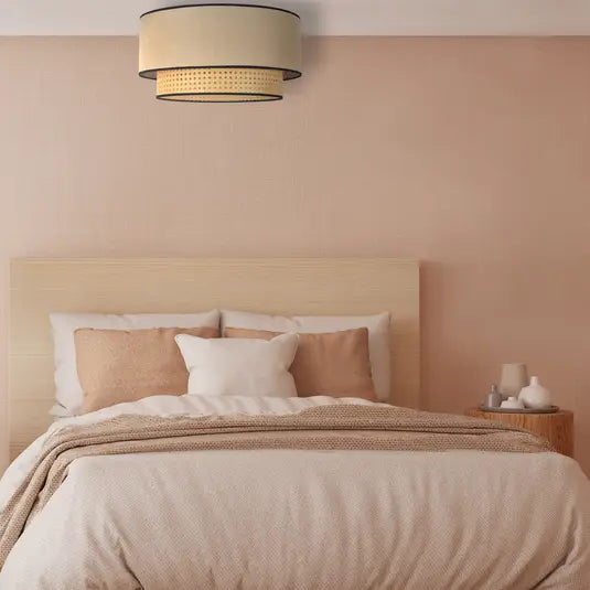 Natural Cane Boho Ceiling Lamp