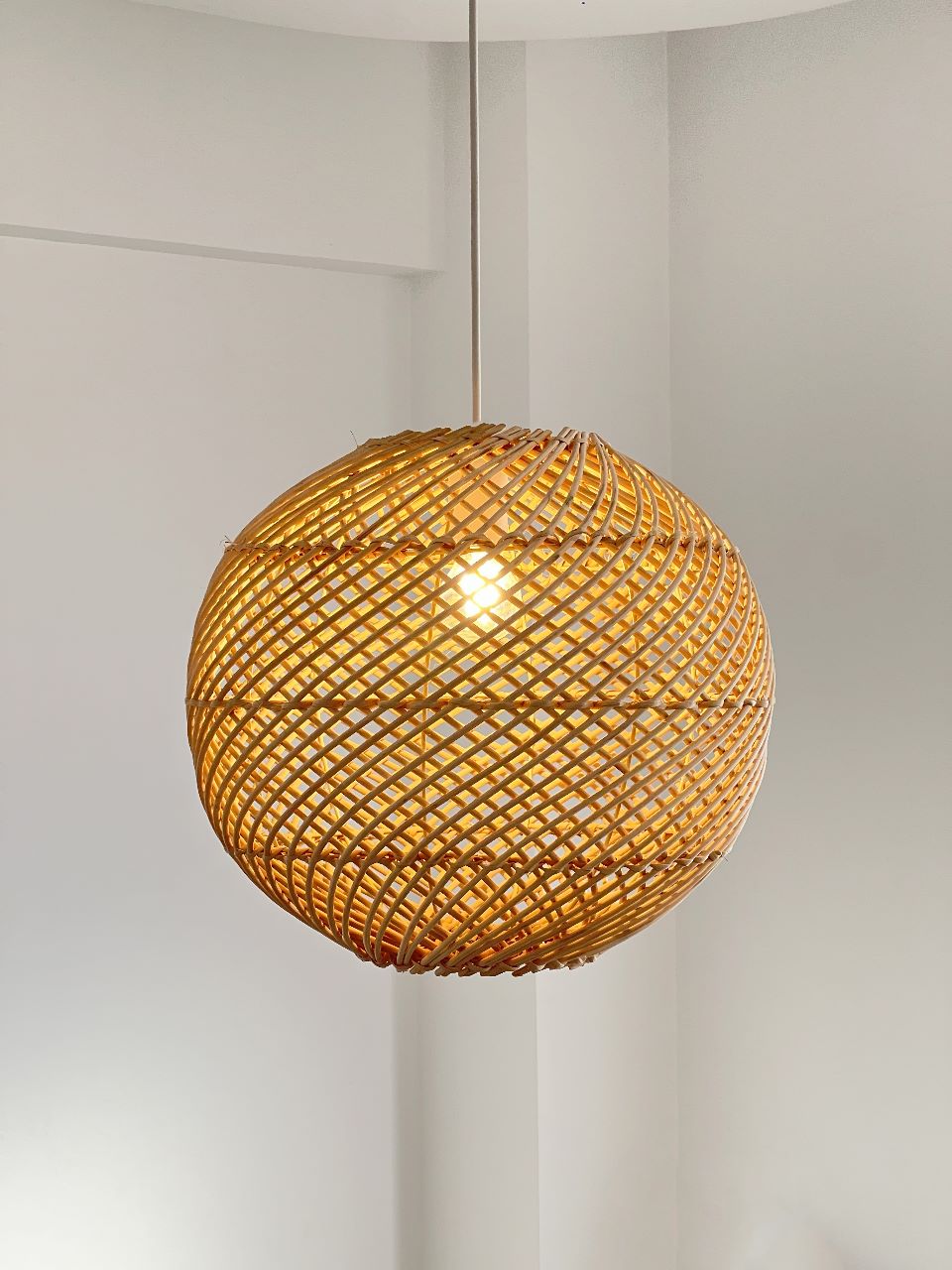 Vintage Boho Rattan Ceiling Lamp