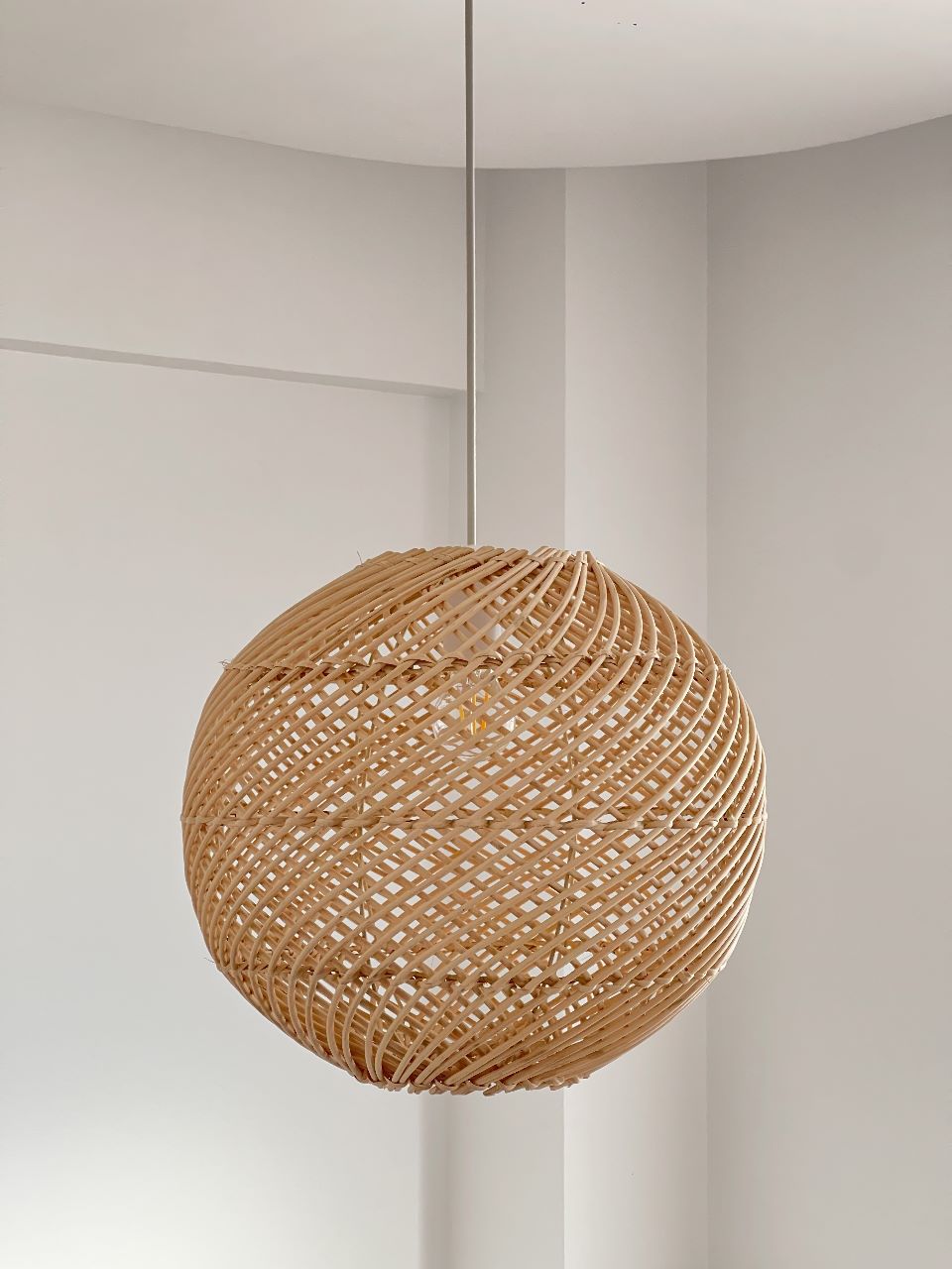 Vintage Boho Rattan Ceiling Lamp