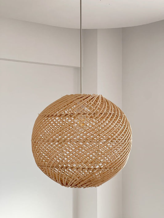 Vintage Boho Rattan Ceiling Lamp