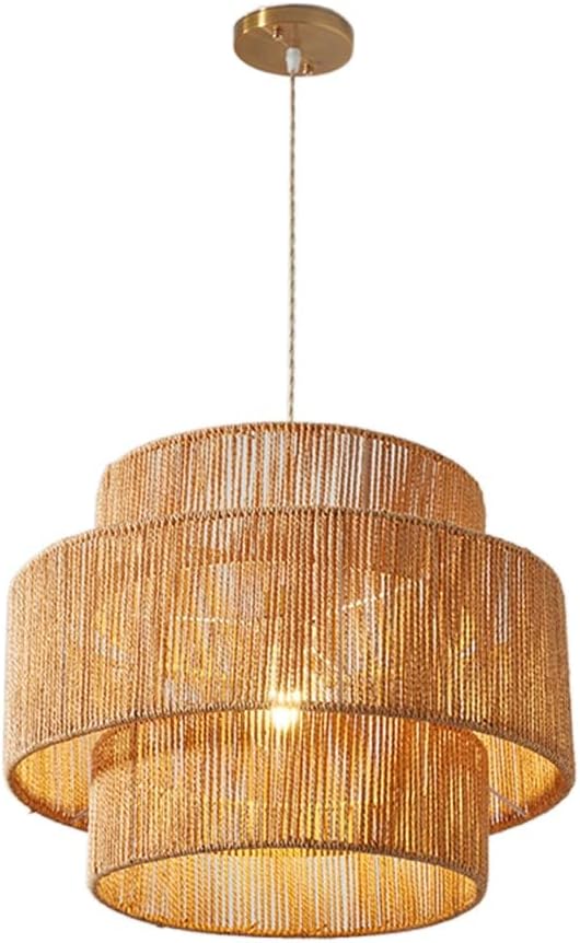 Minimalist Cane and Rattan Light