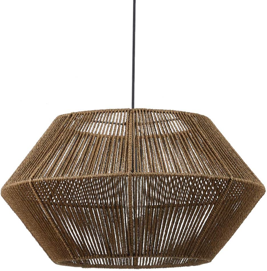 Organic Cane and Rattan Pendant