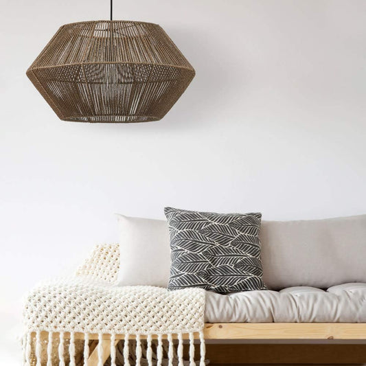 Organic Cane and Rattan Pendant