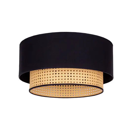 Vintage Cane and Rattan Ceiling Fixture