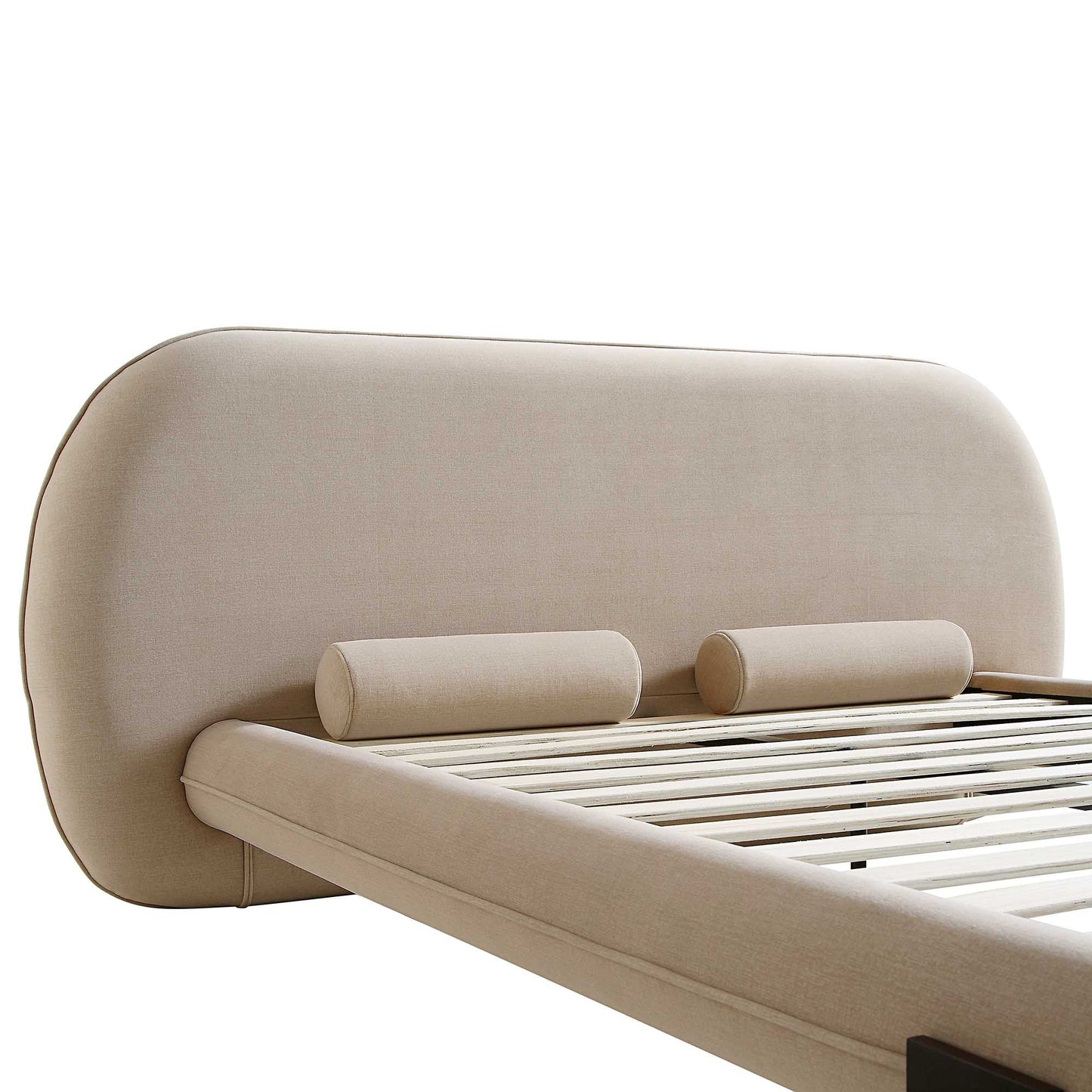 Elystan Oval Headboard Upholstered Bed.