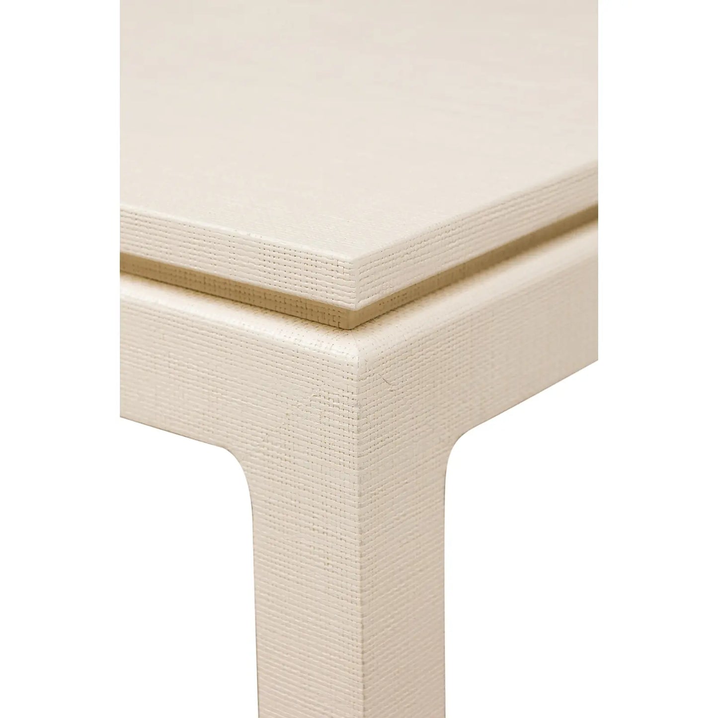 Asian Contemporary Ming Dynasty Style Beige Raffia Wrapped Coffee Table