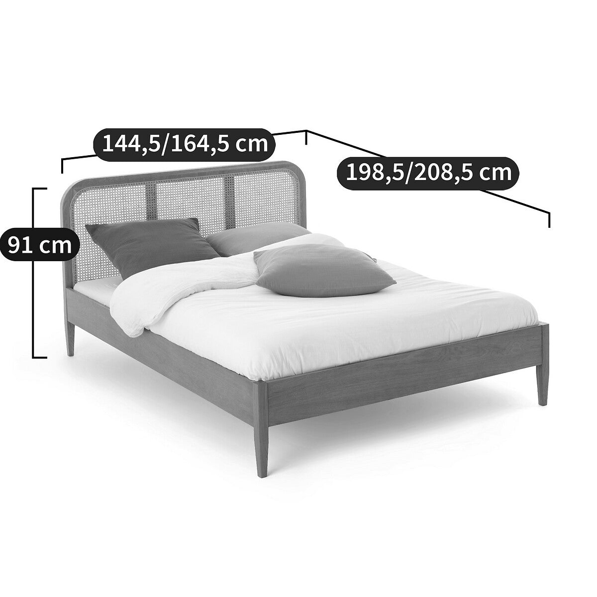bed with slatted frame Madara