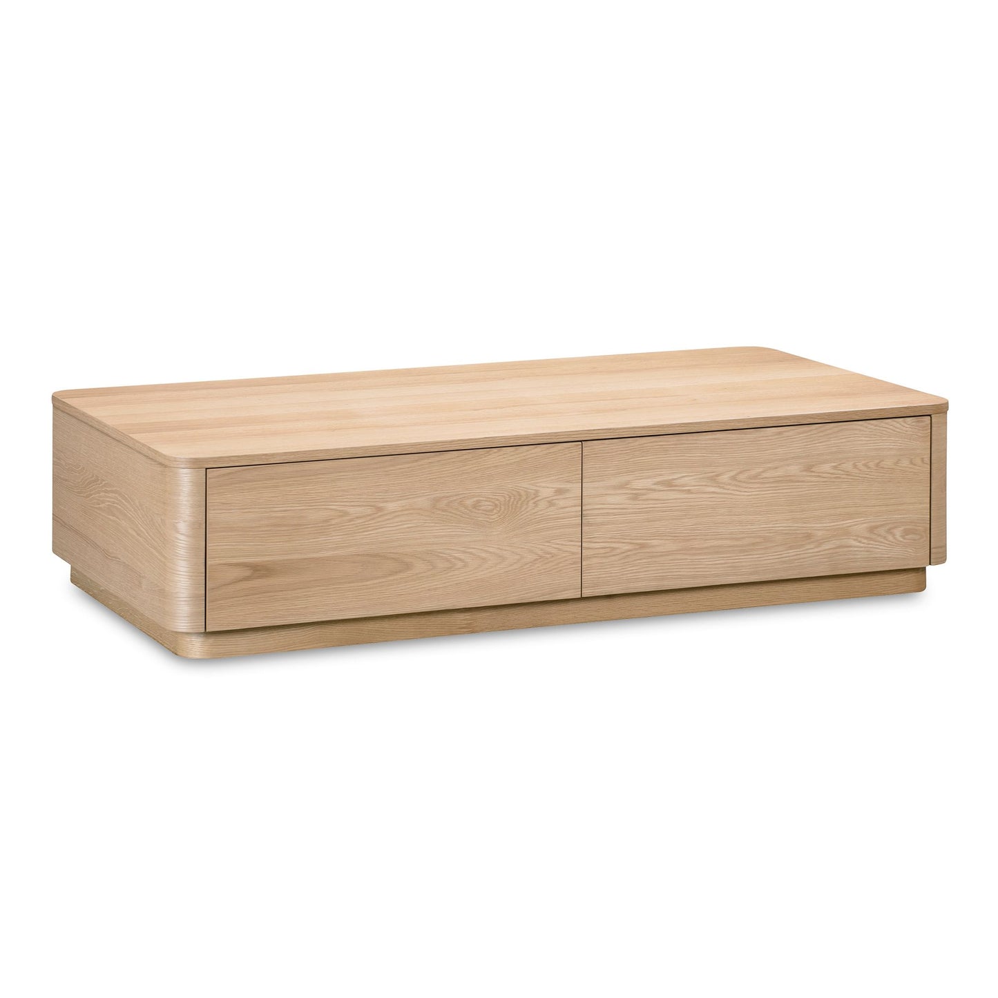 Rina Curved Oak Pedestal Coffee Table