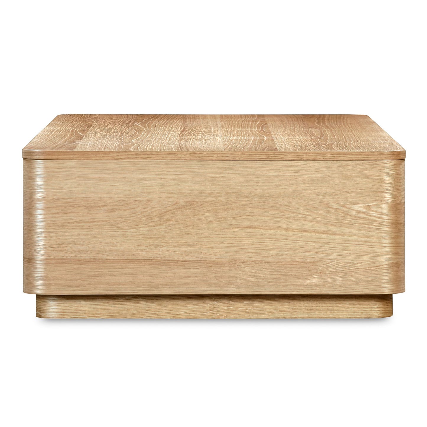 Rina Curved Oak Pedestal Coffee Table