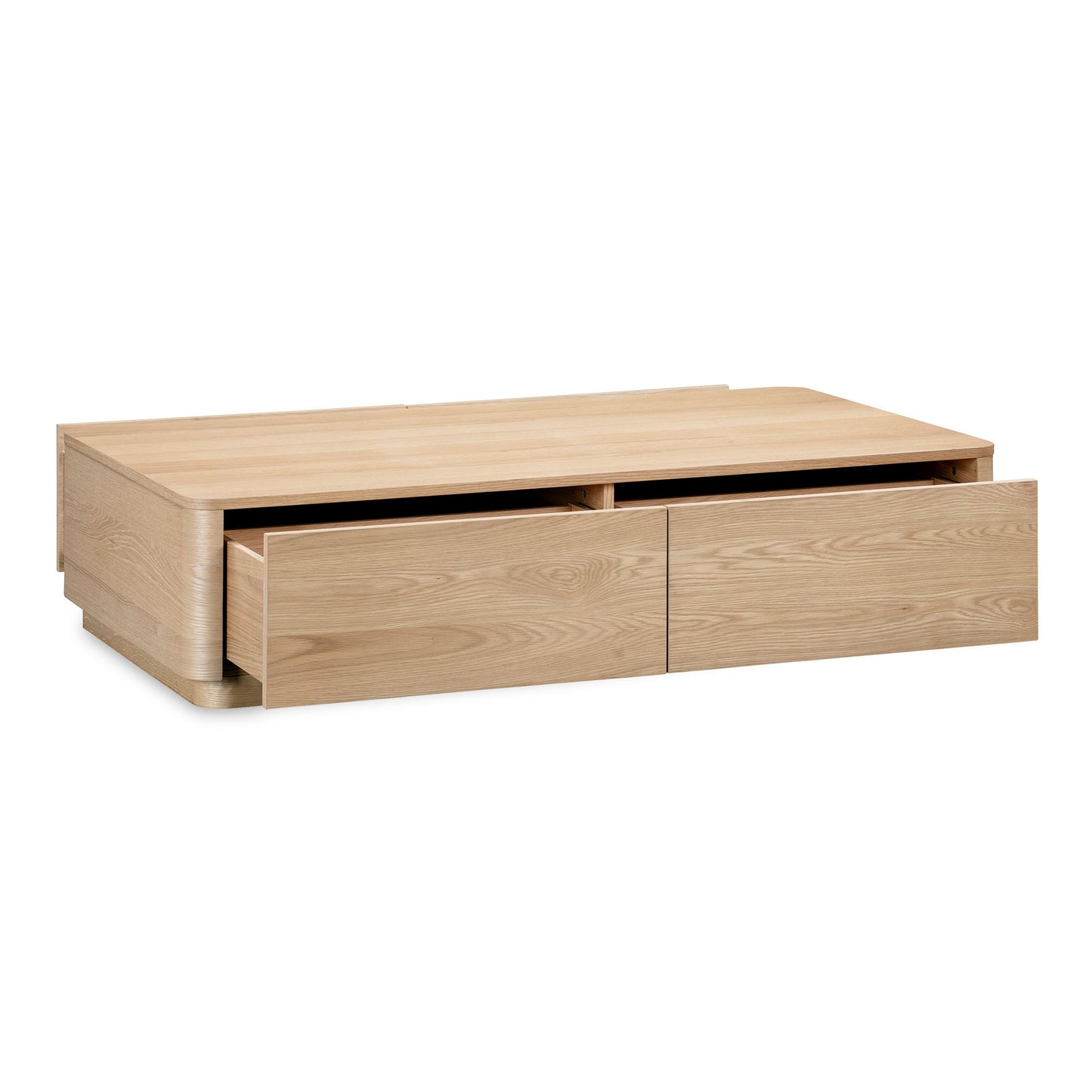 Rina Curved Oak Pedestal Coffee Table