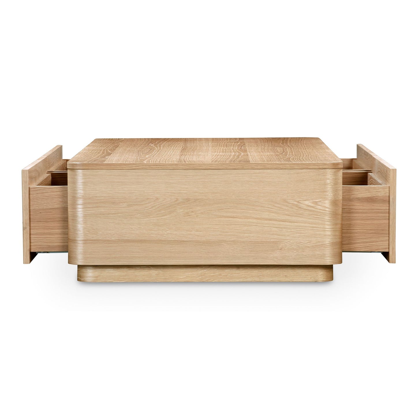 Rina Curved Oak Pedestal Coffee Table