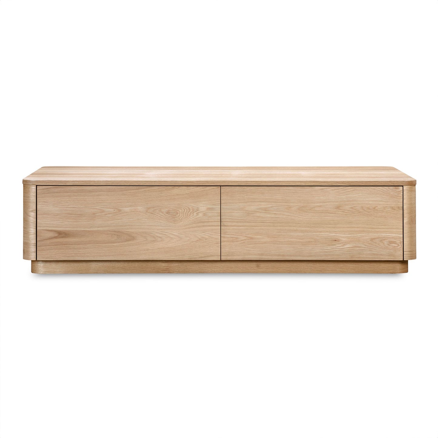 Rina Curved Oak Pedestal Coffee Table