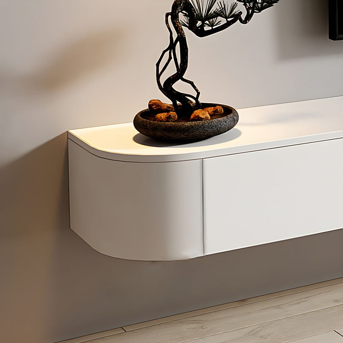 Modern White TV Stand
