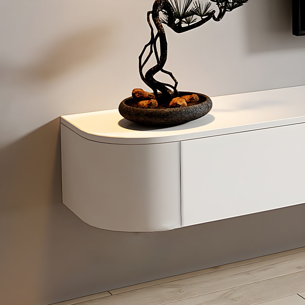 Modern White TV Stand