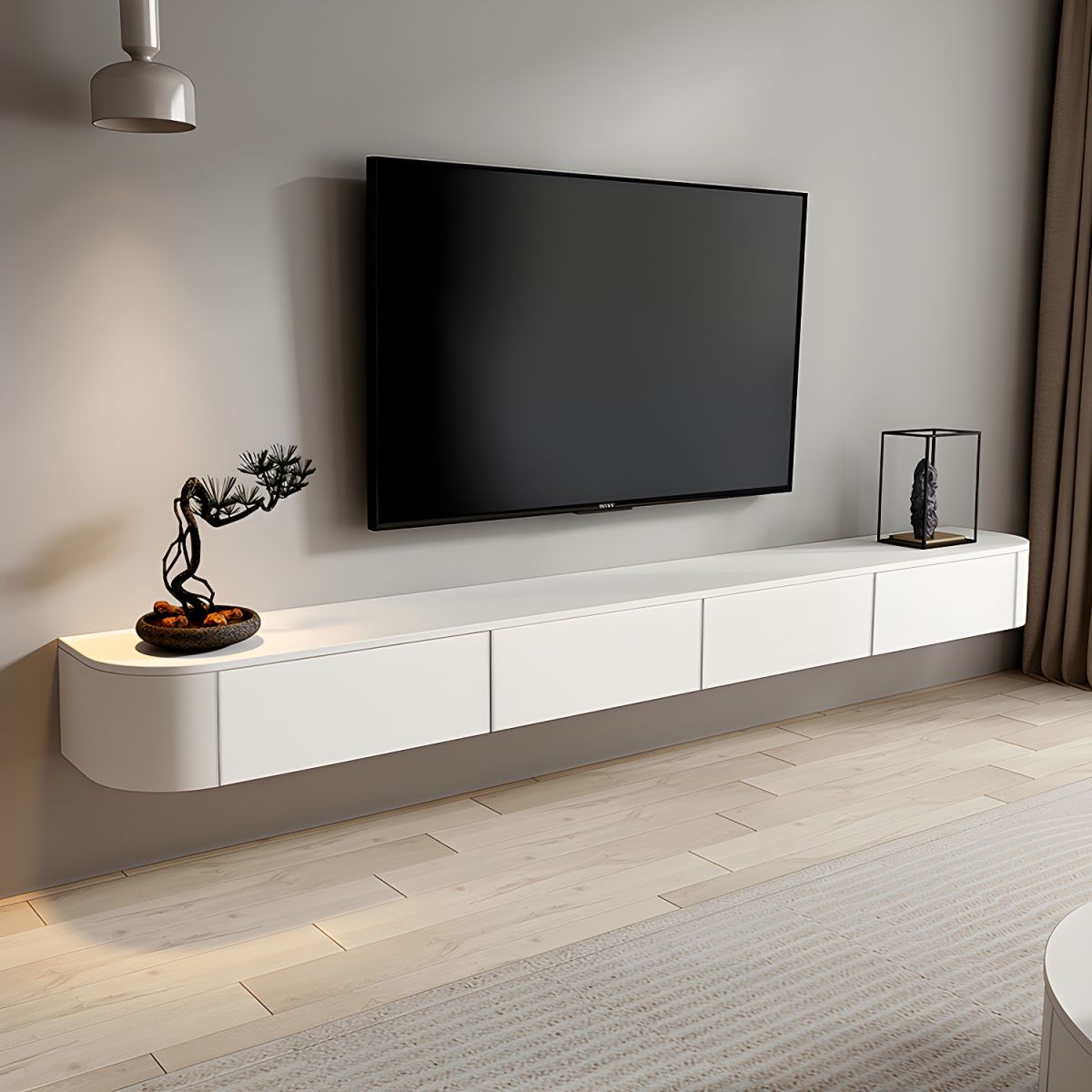 Modern White TV Stand